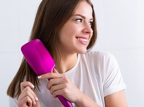 Using A Hair Straightening Brush