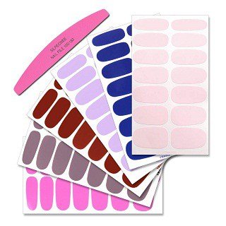 SILPECWEE 6 Sheets Nail Art Polish Stickers