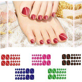 VIWIEU Glitter Toenail Stickers Nail Polish Strips