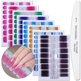 WOKOTO 8 Sheets Nail Art Polish Strips