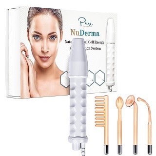NuDerma Portable High-Frequency Skin Therapy Wand Machine