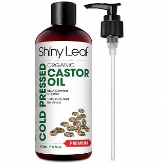 Shiny Leaf Castor Oil USDA Organic Cold-Pressed